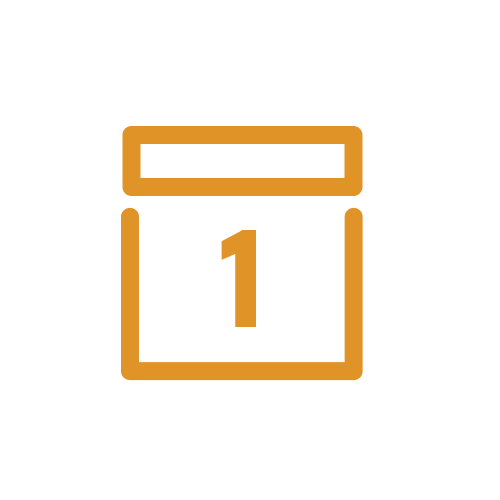 Calendar icon in harvest gold.