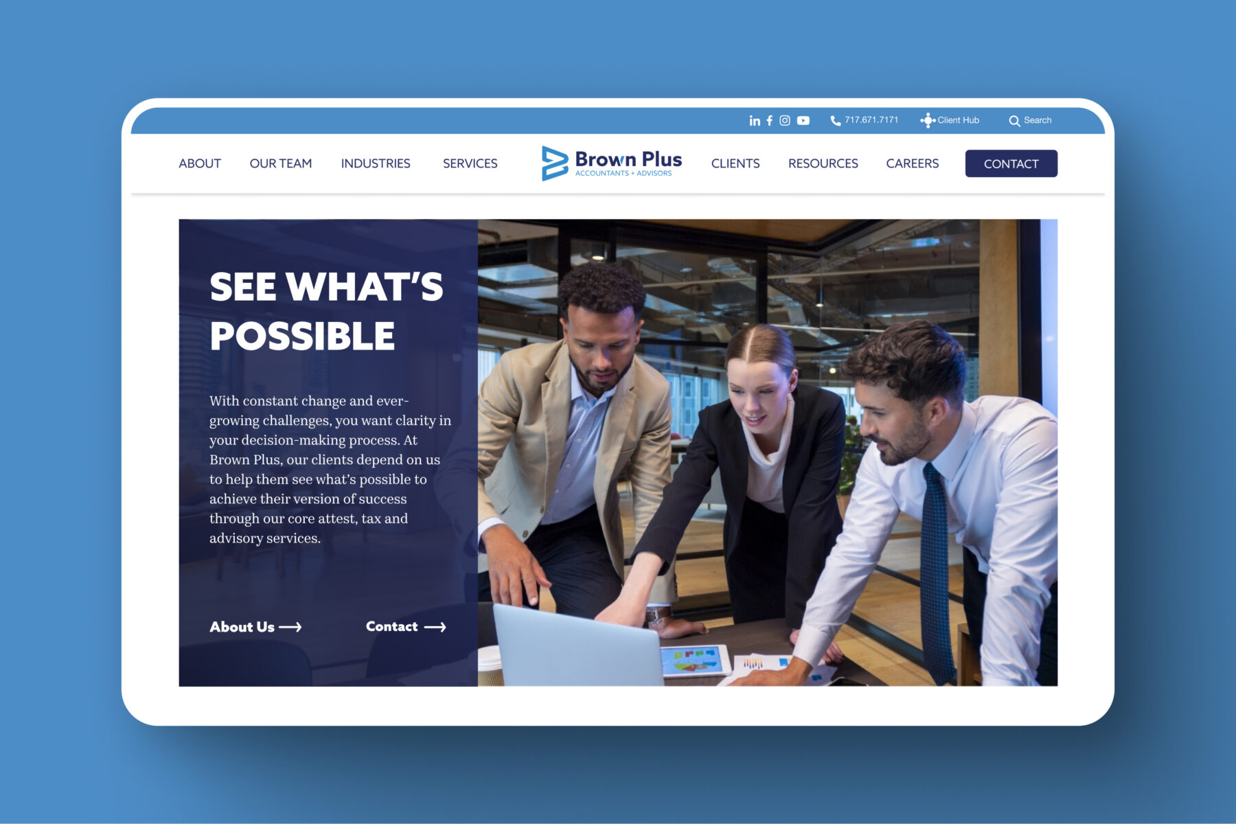 Brown Plus Accountants + Advisors Website Redesign - Mile6