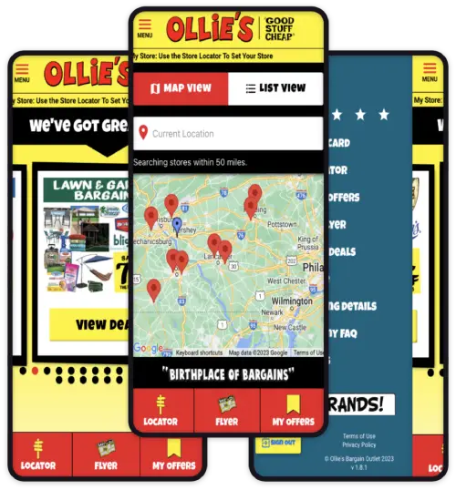 Ollie’s Bargain Outlet Consumer Rewards Mobile App