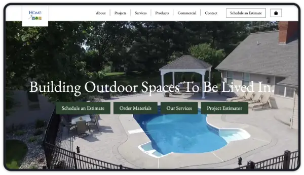 Homegrown Outdoor Finishes Website Redesign