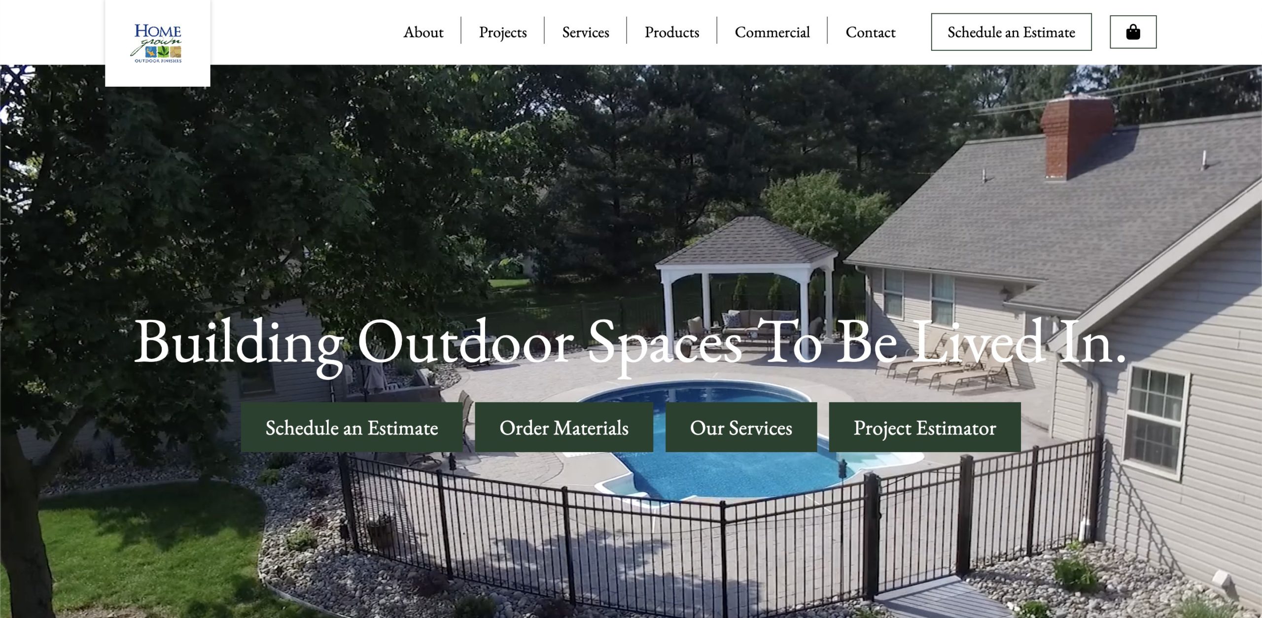 Homegrown Outdoor Finishes Website Redesign