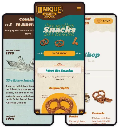 Unique Snacks Website Redesign