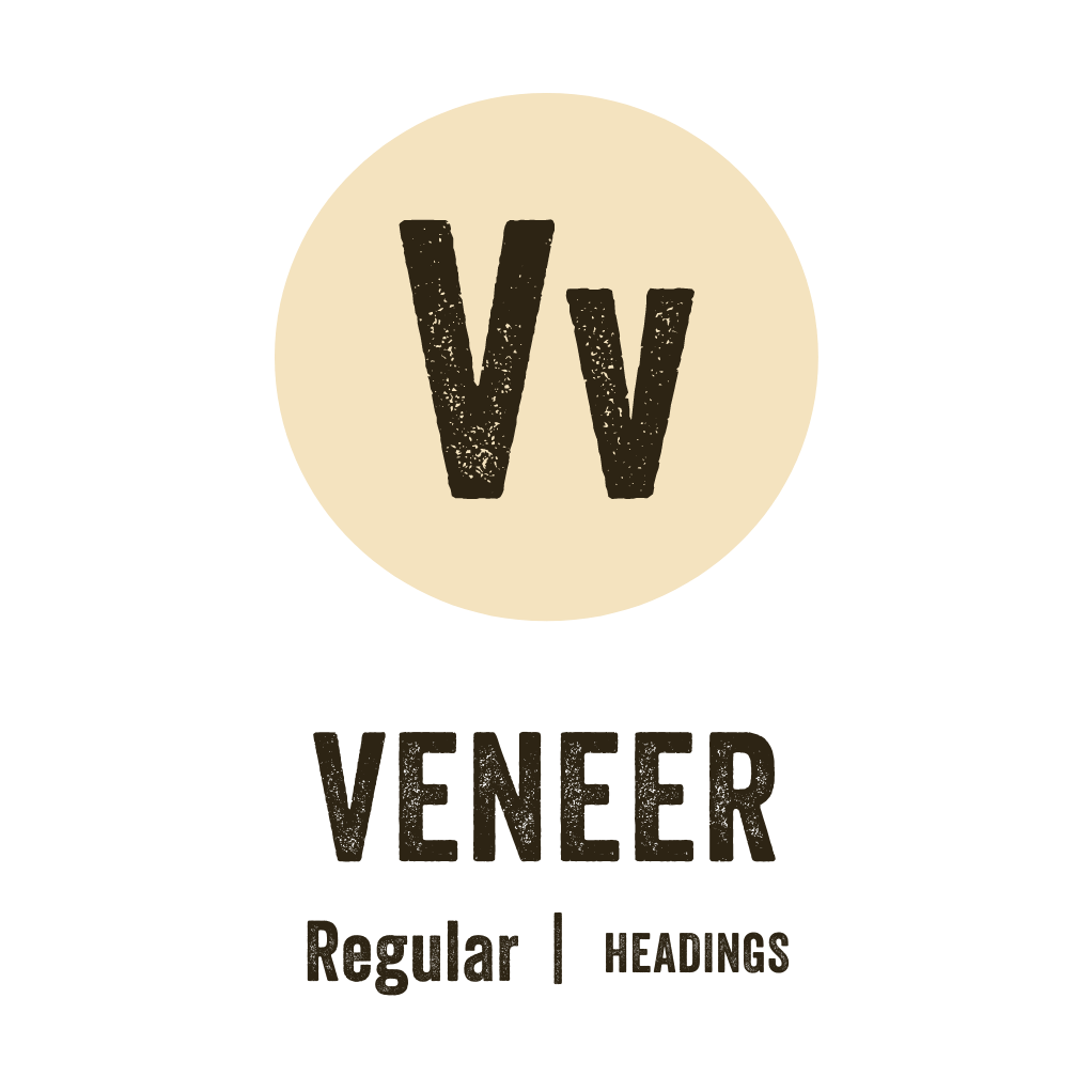 Typeface Veneer used in headings